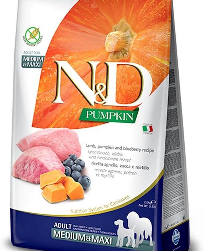 Farmina - Natural & Delicious Pumpkin Grain-Free Lamb & Blueberry Dry Dog Food, 26.4lb Bag