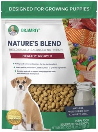Dr. Marty Nature's Blend For Puppies Freeze Dried Raw Dog Food, 16 oz
