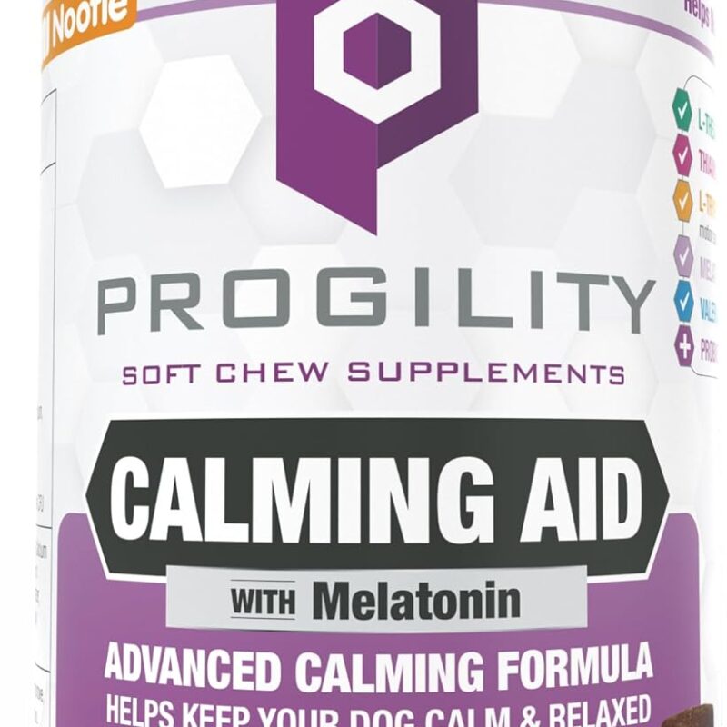 Nootie Progility Daily Calming Aid Chews for Dogs, Advanced Calming Support for Dogs with Melatonin, 90 Soft Chews