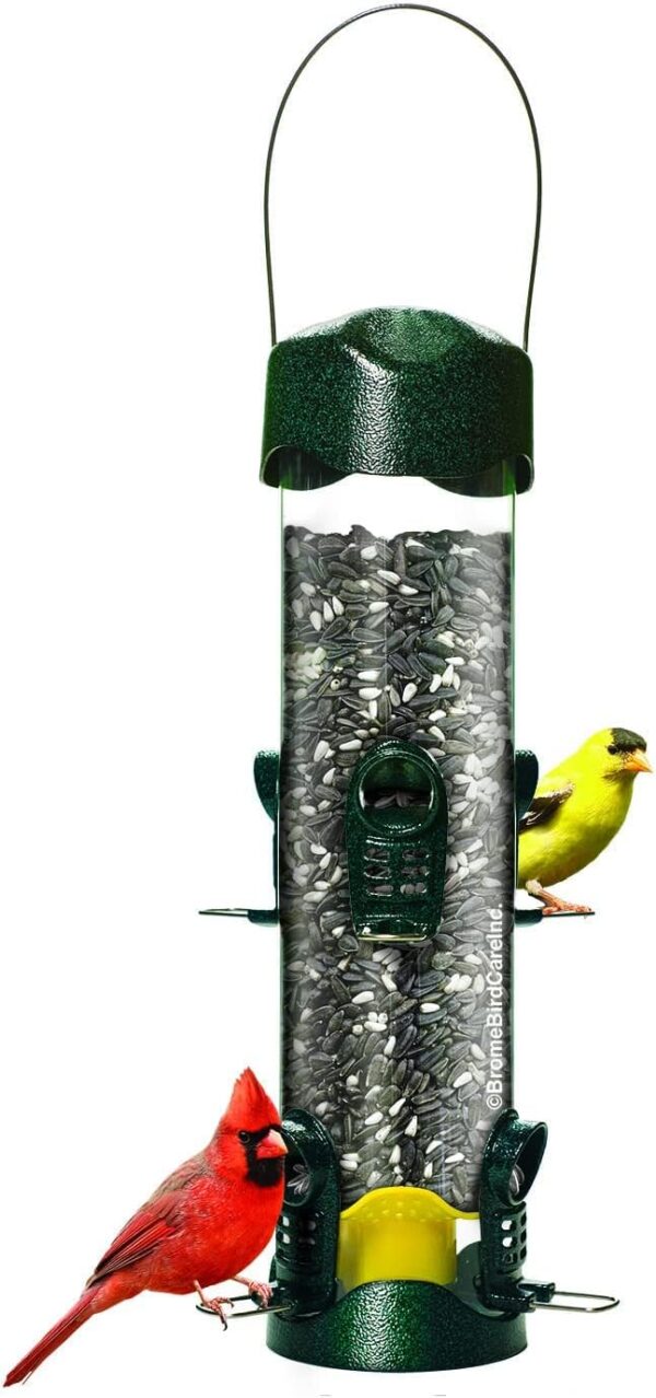 Brome Mega 600 Wild Bird Feeder, w/Extendable Seed Ports, 4lbs Seed Capacity, Durable, Easy-to-Clean