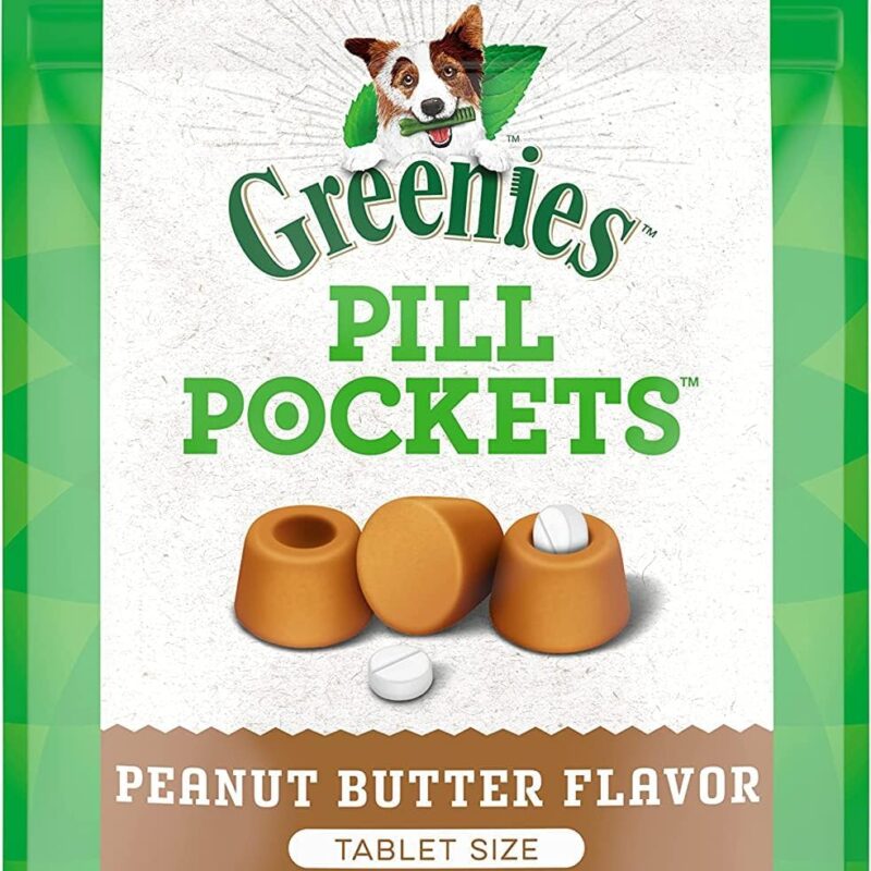 Greenies 4 Pack Of Peanut Butter Flavor Pill Pockets for Dogs, Approximately 30 Pockets Per Pack
