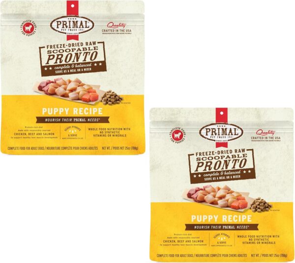 Primal Freeze Dried Puppy Dog Food 25 oz Pack of 2