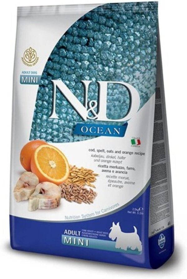Farmina N&D Ocean Cod Spelt Oats and Orange 5.5 lbs