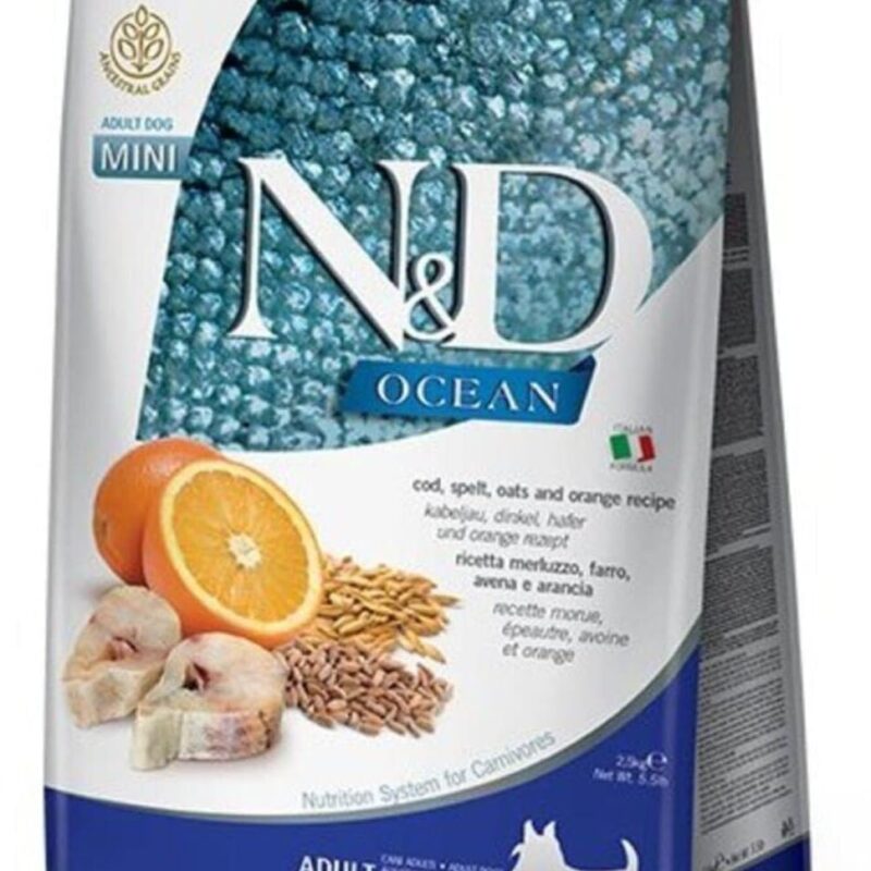 Farmina N&D Ocean Cod Spelt Oats and Orange 5.5 lbs