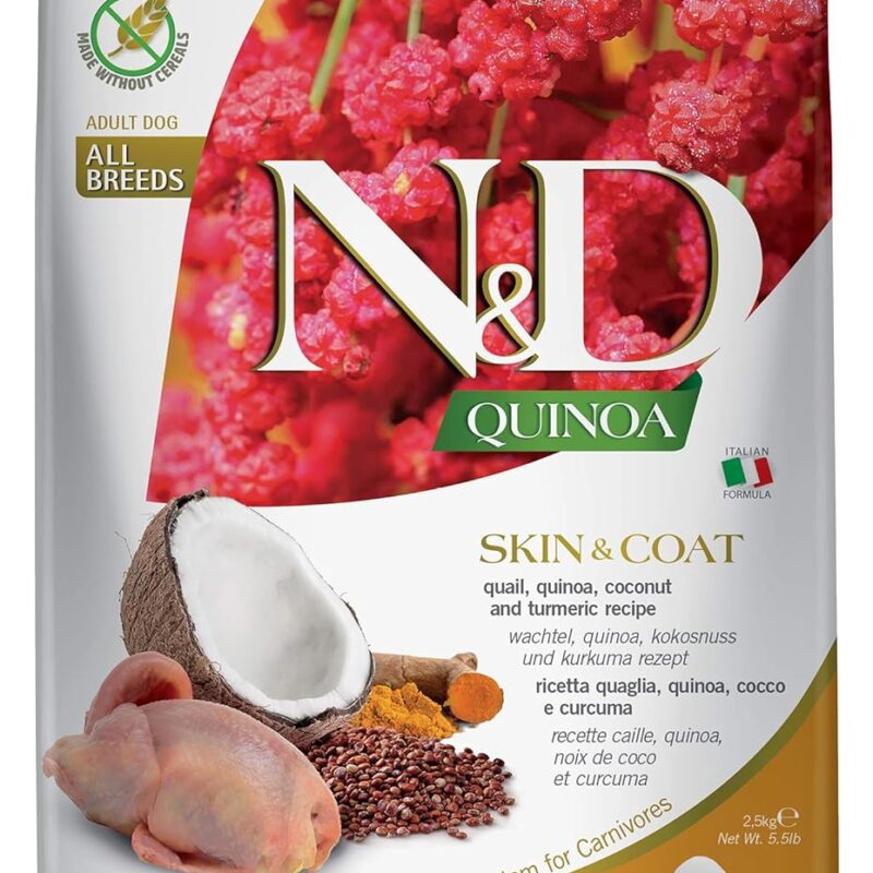 Farmina N&D Quinoa Skin & Coat Quail Quinoa Coconut and Turmeric 5.5 lbs