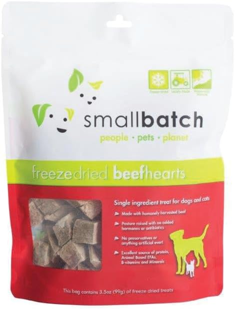 Smallbatch Pets Freeze-Dried Beef Hearts 3.5 oz
