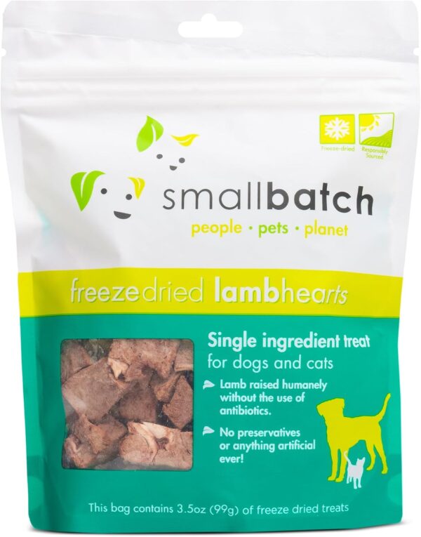 Smallbatch Pets Freeze-Dried Lamb Hearts 3.5 oz