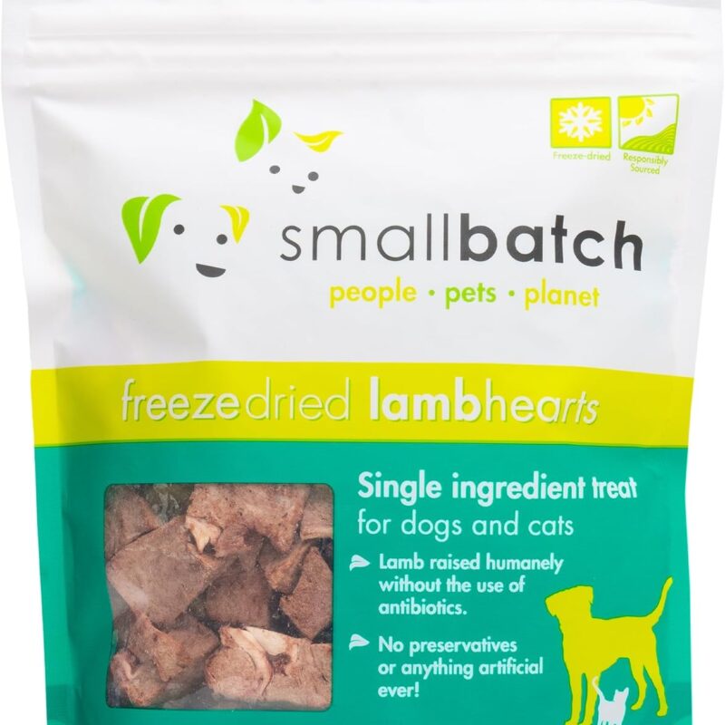 Smallbatch Pets Freeze-Dried Lamb Hearts 3.5 oz