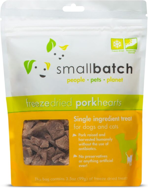 Smallbatch Pets Freeze-Dried Pork Hearts 3.5 oz