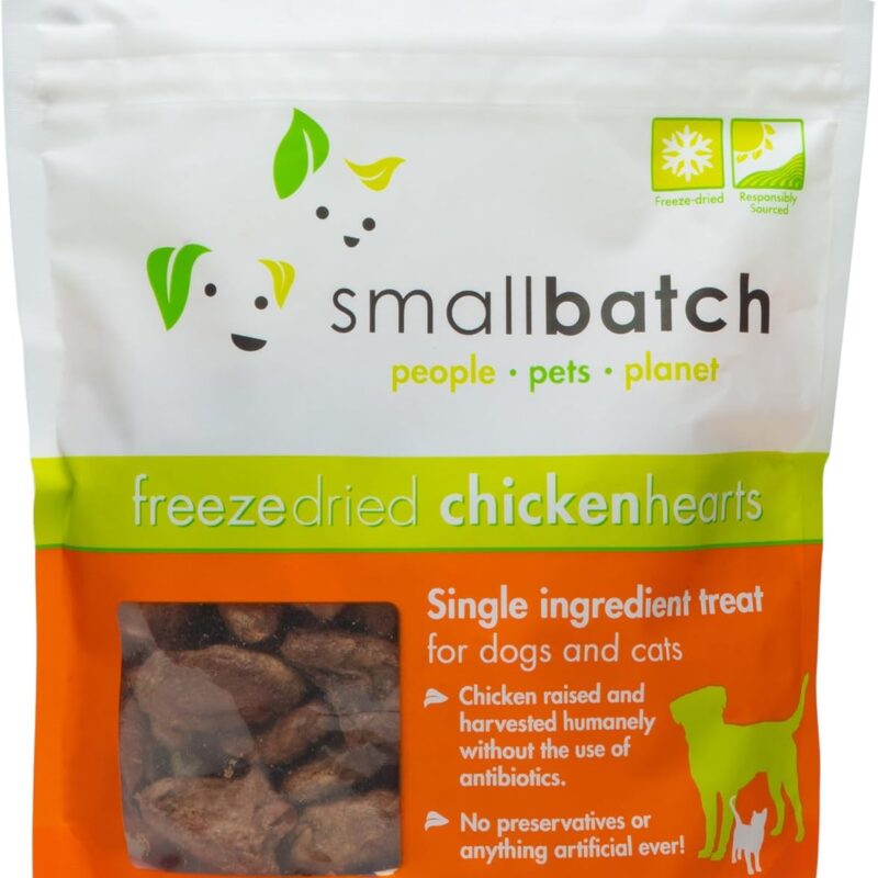 Smallbatch Pets Freeze-Dried Chicken Hearts 3.5 oz