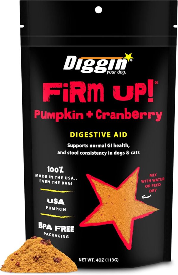 Diggin' Your Dog Firm Up Pumpkin + Cranberry 4 oz
